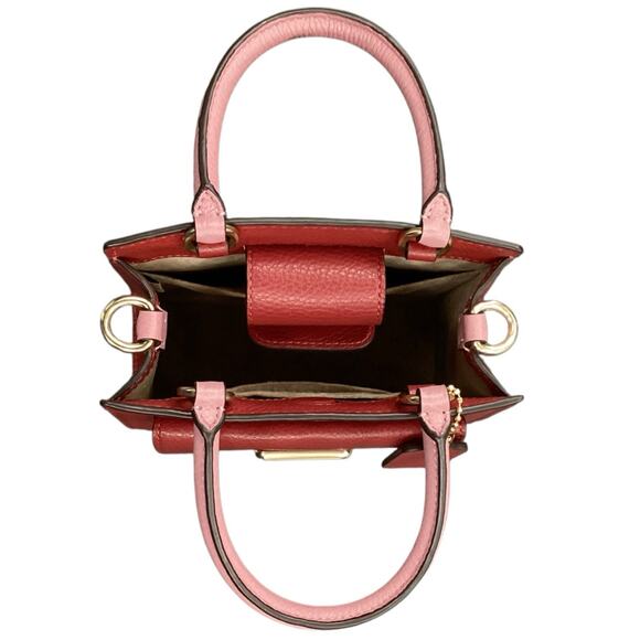 NWOT Coach Mini Pepper Crossbody in Colorblock in Red and Pink #C6994 - Picture 3 of 5